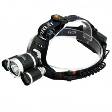 RJ3000 1xT6+XPE Three LED Light High Power Headlamp for Hiking Camping Fishing Outdoor Sports