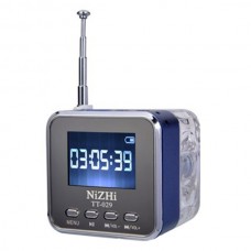 NiZHi TT029 Portable USB Mini Speaker With FM Radio LCD Screen Micro SD USB Speaker Alarm Clock Different language 6Colors