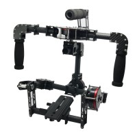 G10 3 Axis Brushless Handheld Gimbal Carbon Fiber Camera PTZ w/ 3pcs Motors Handle Camera Mount for Photography