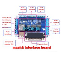 Carving Machine Mach CNC Controller 3 Interface Board Taking Power from USB