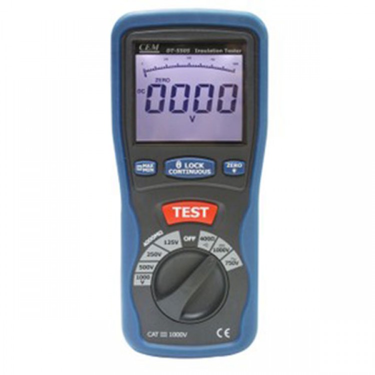 CEM DT-5505 Insulation Tester 750V/ 1000V 40ohm/ 400M ohm with ...