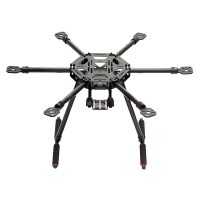 LJI X550-X6 SK500 Upgrade Version Hexacopter Frame Kits w/ Landing Skid Glass Fiber Center Board for FPV Photography