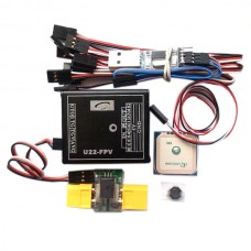 U22 Flight Control Mainboard + GPS + Current Meter + USB Upgrade Cable + Inductance + 6 Pairs Servo Cables