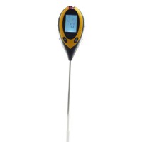 4 in 1 Soil PH Value Tester LCD Temperature Sunlight Moisture PH Garden Soil Tester Meter