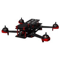 DALRC DL-265 265mm Wheelbase 4-Axis Carbon Fiber Quadcopter Frame with Landing Gear for FPV