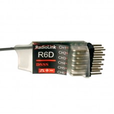 High Quality 2.4G 6CH RadioLink R6D DSSS Receiver for AT9 AT10 Transmitter RC