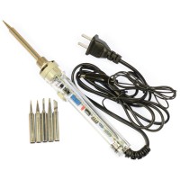907 AC220V 60W Constant Temperature Adjustable Electric Soldering Iron Welding Tool Handle Heat Pencil Tool w/ 4pcs Solder Tip