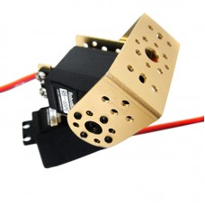 2-DOF RB-65PG Pan and Tilt Kit with Aluminum Golden Type U Servo Bracket Robot Joint for Arduino