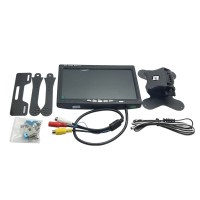 7 inch FPV LCD Color Monitor Video Screen with Carbon Fiber Holder for Rc Multicopter QAV250