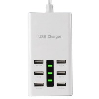 AC 110-240V 6 Ports High Speed USB Charger Fast Charging HUB Power Adapter for MP3 Phone Computer