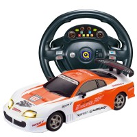 HuanQ661 Remote Control Car 1:18 Steering Wheel Gravity Induction RC Racing Car Toy for Kids-Orange