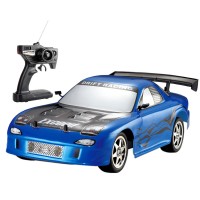HuanQ538 Remote Control Car 1:10 RC Drift Racing Car Toy for Kids-Blue 