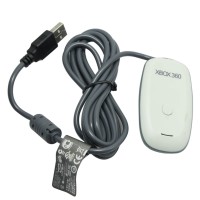 Mini PC 2.4GHz Wireless Gaming Receiver Controller USB Adapter for XBOX 360-White