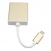 U3-317-GO USB-C USB 3.1 Type C to VGA 1080p HDTV Adapter Cable with Gold Aluminium Case for Macbook
