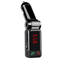 Car MP3 Audio Player Bluetooth FM Transmitter Wireless FM Modulator Hands-Free LCD Display USB Charger for iPhone Samsung