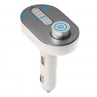 T9 Bluetooth Car Kit FM Transmitter MP3 Player TF Card Wireless Auto FM Radio Adapter with USB Charger-Green