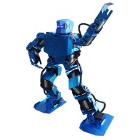 16DOF Robo-Soul H3.0 Biped Robtic Two-Legged Human Robot Aluminum Frame Kit with Helmet Head Hood - Blue