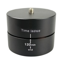 120 Minutes New 1/4" 360 Degrees Panning Rotating Time Lapse Stabilizer Tripod Adapter for Gopro DSLR Digital Camera
