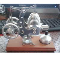Educational Mechanical Toy Hot Air Stirling Engine Model Generator Balance Type for DIY