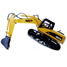 HuiNa Toy 550 15 Channel 2.4G Alloy Excavator Charging RC Car Digger Engineering Vehicle