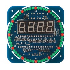 DIY DS1302 Rotating LED Electronic Digital Clock Kit 51 SCM Learning Board Module