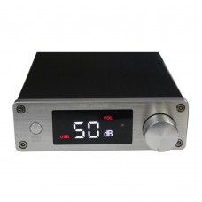 JC-SZ80 Digital HIFI Amplifier 80W+80W Fiber Coaxial USB Dual Channel Audio Amp-Silver  