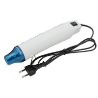230V Electric Power Tool Hot Air Heat Gun 300W Temperature Gun with Supporting Seat Shrinky Dinks DIY-White