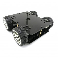 Acrylic Intelligent 4WD Car Tracking Robot Car 4 Wheel Drive Chassis w/4pcs 365A Full Metal Gear Motor Wheel Diameter 65mm