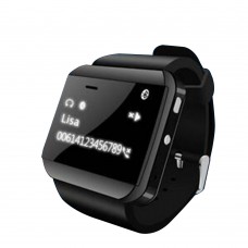 U Watch 2S Smart Watch Waistwatch Bluetooth Phonebook Caller Pedometer for iPhone Samsung Android Phone-Black