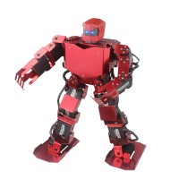16DOF Robo-Soul H3s Biped Robtic Two-Legged Human Robot Aluminum Frame Kit with Servo & Helmet - Red