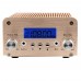 T6B 1W 6W Audio Wireless Bluetooth FM Transmitter Broadcast Radio Station 76-108Mhz + Power Supply for Car-Gold