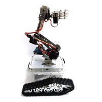 7DOF Mechanical Robot Arm Clamp Claw Mount + Car Tank Chassis + Servo +Controller Kit for Robotic Car