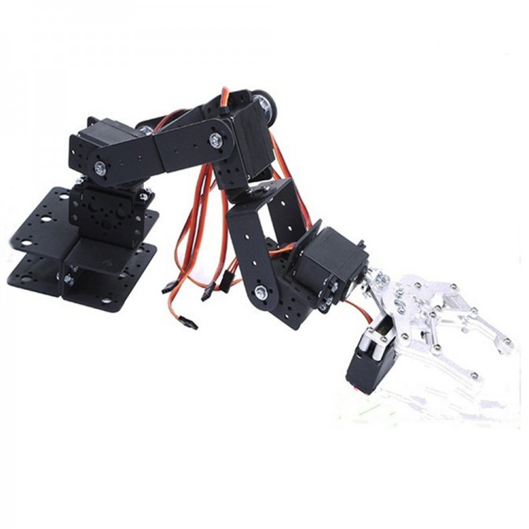 6DOF Robotic Arm + Mechanical Clamp Claw + Servo for Arduino Robot Car ...