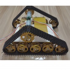 Tank Car Chassis Crawler Plastic Track Caterpillar Chassis for Arduino DIY Robot T150-Gold  