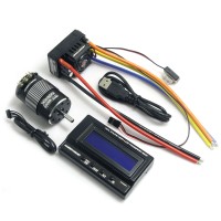 Hobbywing SCT-PRO Brushless 120A ESC + 4700KV Sensored Motor + LCD Program Card Box for 1/10 Car Buggy