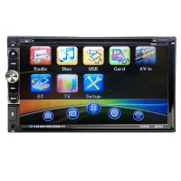 6.95'' Car DVD Player 2 Din Bluetooth Stereo FM Radio MP3 MP5 DVD Multimedia Player Support USB CD AUX Drive