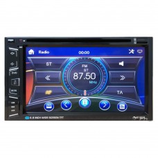Car DVD Player 6.5" 2 DIN MP5 Radio Bluetooth Steering Wheel Control Front Rear Camera Input Touch Screen AM FM 6165B