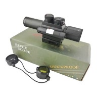 S4X25 Tactical M6 Red Green Mil Dot Sight Scope with Red Laser 21mm Rail Mount Aim Airsoft Scope  