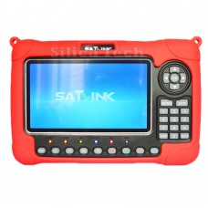 Satlink WS-6980 7 Inch LCD DVB-S2 DVB-C DVB-T2 HD TV Spectrum Analyzer Satellite Finder Meter Red
