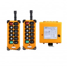 2 Transmitter & 1 Receiver Hoist Crane Radio Industrial Wireless Remote Controller AC220V F23-BB