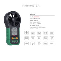 AIMOMETER MS6252B Digital Anemometer T & Rh Sensor Air Wind Speed Velocity Meter USB Interface
