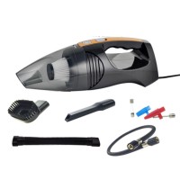 Car Vacuum Cleaner Aspirator 120W Inflator Wet And Dry Tire Pressure Gauge Pneumatic Lighting Black
