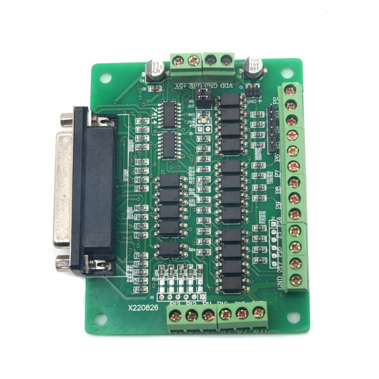 CNC 6 Axis DB25 Breakout Board Interface Adapter MACH3 KCAM4 EMC2 ...