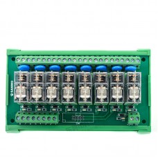 SANWO 8 Channel Omron Relay Module DC24V PLC Drive Output Board PNP 1A1B