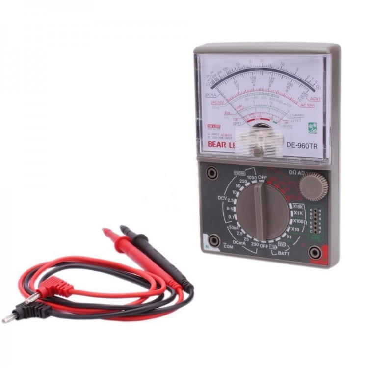 DE-960TR Range AC DC Pointer Type Analog Meter Multimeter Voltmeter ...