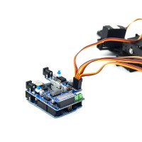 Arduino Compatible 4 Freedom Degree Manipulator Robot Linkage Control UNOR3 Servo Drive Plate + Mainboard