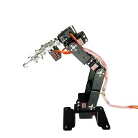 6DOF Mechanical Robot Arm Frame Clamp Claw Mount with Servos for Robotics Arduino Raspberry Unassembled