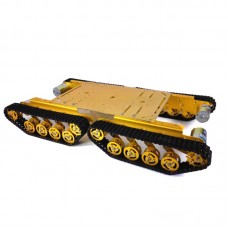 TS500 Tracked Shock Absorption Tank Plastic Chassis Intelligent Car 4 Driver 37 Motor Robot Gold Silver 150rpm  