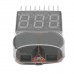 1-8S Lipo Li-ion Fe Battery Voltage 2IN1 Tester Low Voltage Buzzer Alarm 4PCS