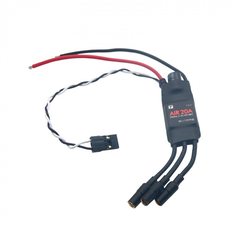 T-motor AIR 20A 600Hz 3S-4S ESC No BEC for Multicopter Brushless Motor ...